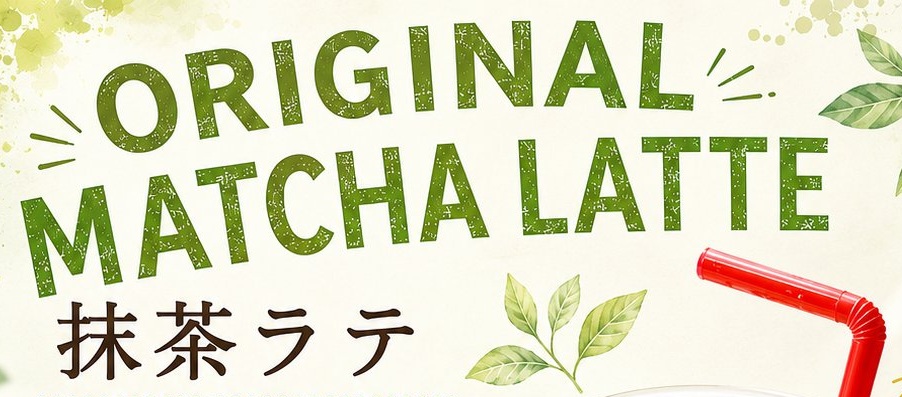 【新発売】オリジナル抹茶ラテ 始めました